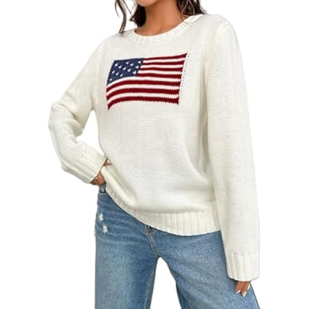 Alsol Lamesa Women Sweaters Heart Front Crew Neck Long Sleeve Knitted Pullover Valentines Sweater... | Amazon (US)