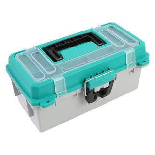 Gray/Teal 2-Tone 13 in. x 8 in. Tackle Box | The Home Depot