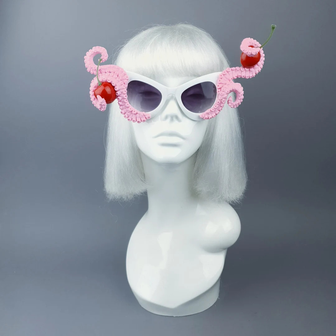 Ursula Pink Octopus Kraken Tentacle With Cherries Sunglasses, Mermaid, Pastel, Cake, Sea Animal, ... | Etsy (US)