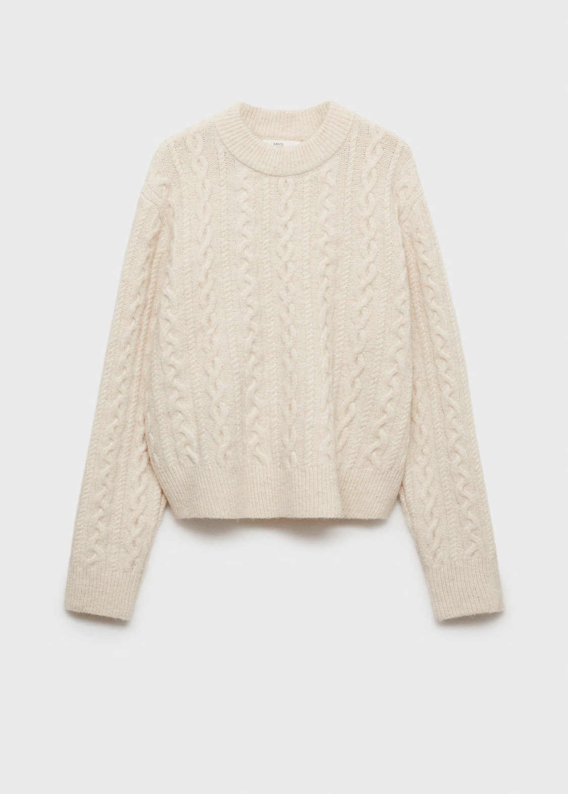 Round-neck braided sweater - Women | MANGO United Kingdom | MANGO (UK)