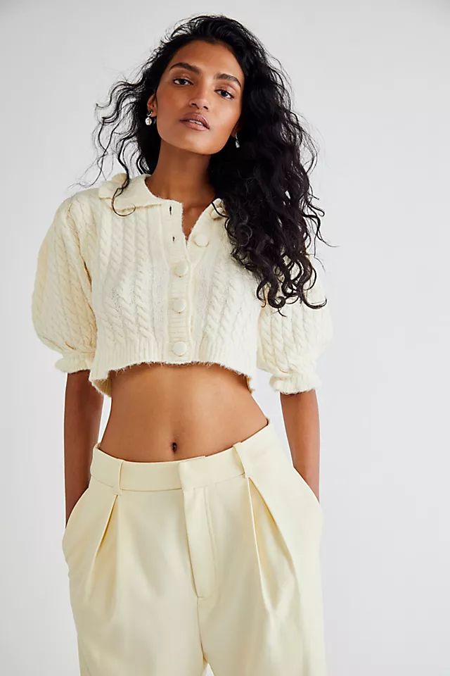 Dawn Ruffle Collar Cardi | Free People (Global - UK&FR Excluded)