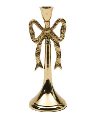 10in Metal Bow Taper Candle Holder | Furniture & Lighting | Marshalls | Marshalls