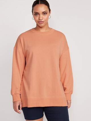 Oversized Boyfriend Garment-Dyed Tunic Sweatshirt for Women | Old Navy (US)