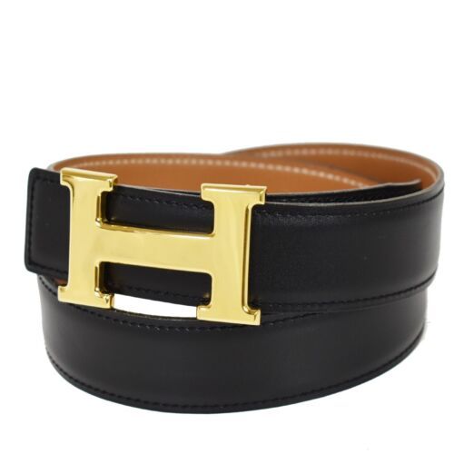 HERMES Constance Reversible H Buckle Belt Leather # 70 Black Brown 32MY243  | eBay | eBay US