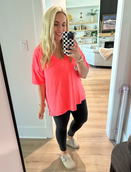 Wearing my normal large in this oversized Aerie tee! Fave Leggings are TTS and so are these western clogs! 

#LTKmidsize #LTKbump #LTKActive