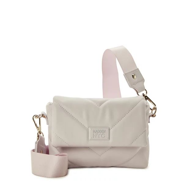 Madden NYC Women's Quilted Crossbody Handbag Lilac - Walmart.com | Walmart (US)