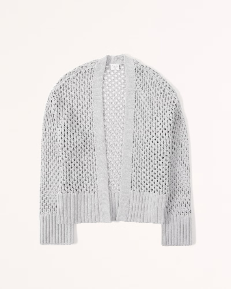 Mesh Stitch Non-Closure Cardigan | Abercrombie & Fitch (US)