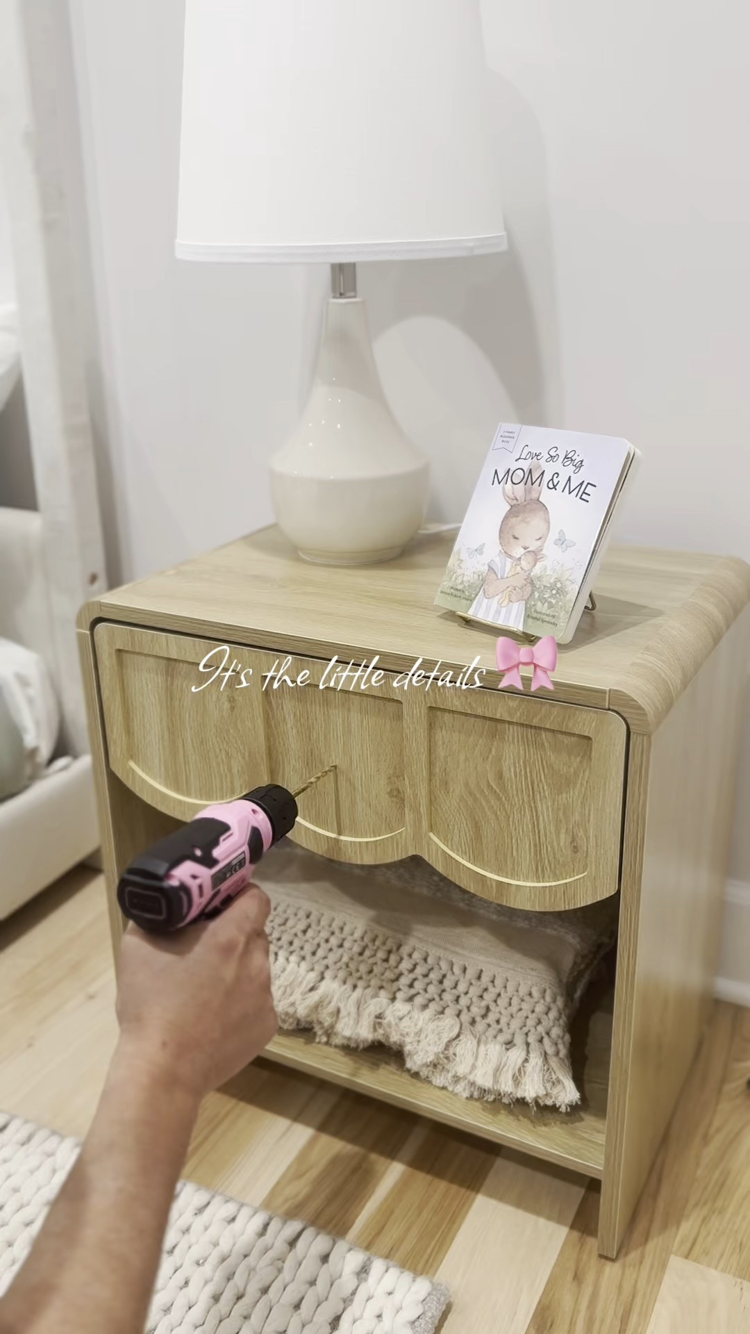 I loved these nightstands already, but adding a bow handle made them perfect for her room 🎀 Such a small detail that tied everything together. 

#LTKHome #LTKKids #LTKBaby