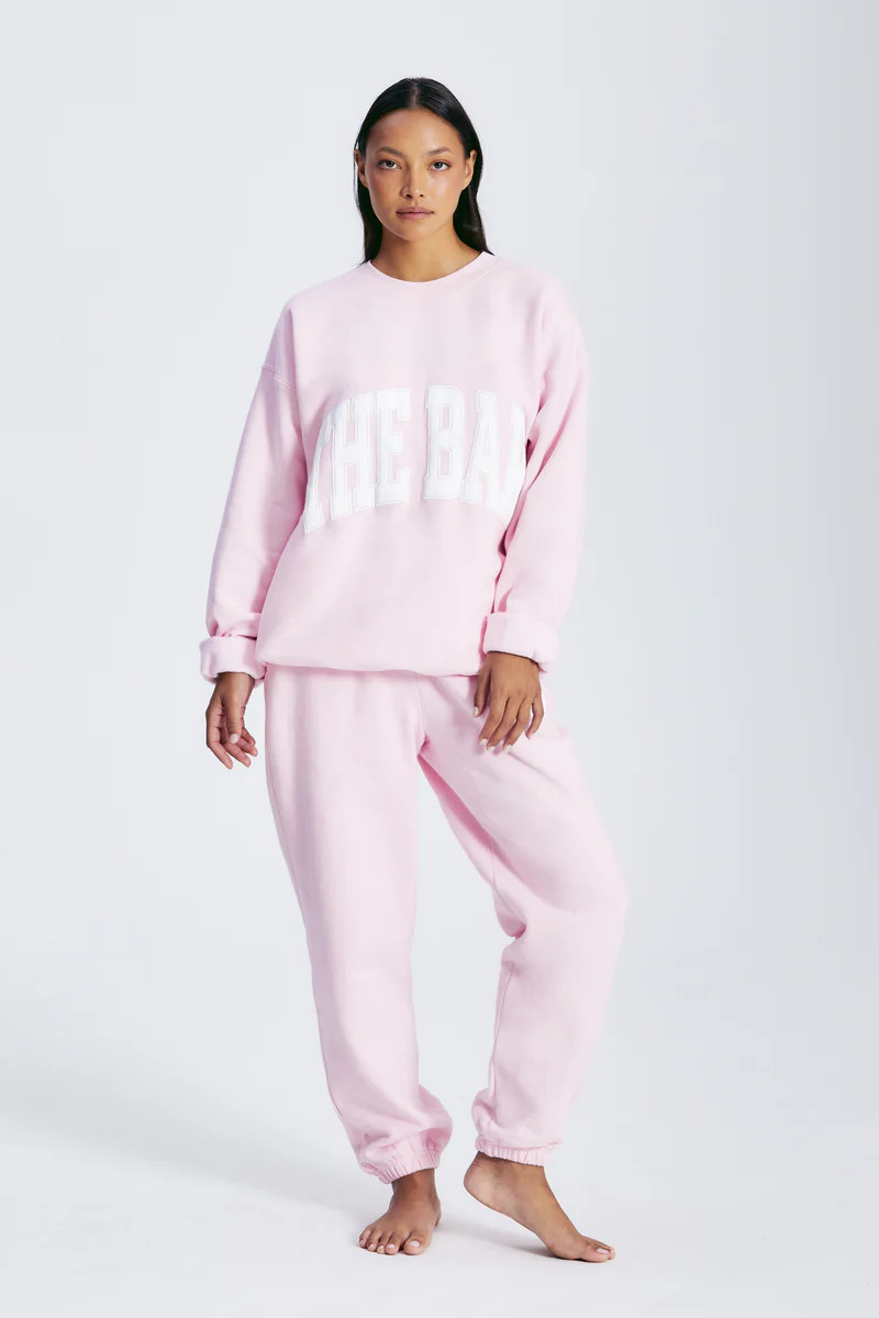 VARSITY SWEATPANTS BLUSH/WHITE | The Bar