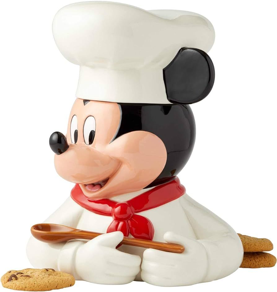 Enesco Ceramics Chef Mickey Mouse Cookie Jar               
Material: Stoneware Ceramic | Amazon (US)
