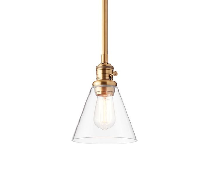 Flared Glass Pole Pendant | Pottery Barn (US)