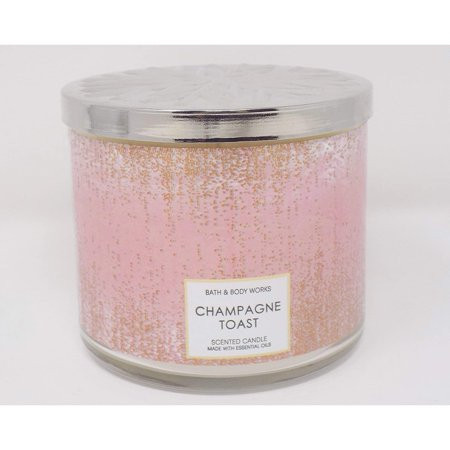 Bath Champagne Toast Scented 3 Wick Candle 14.5 oz Made W Essential Oils | Walmart (US)