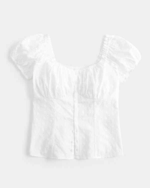 Voile Button-Through Blouse | Hollister (US)