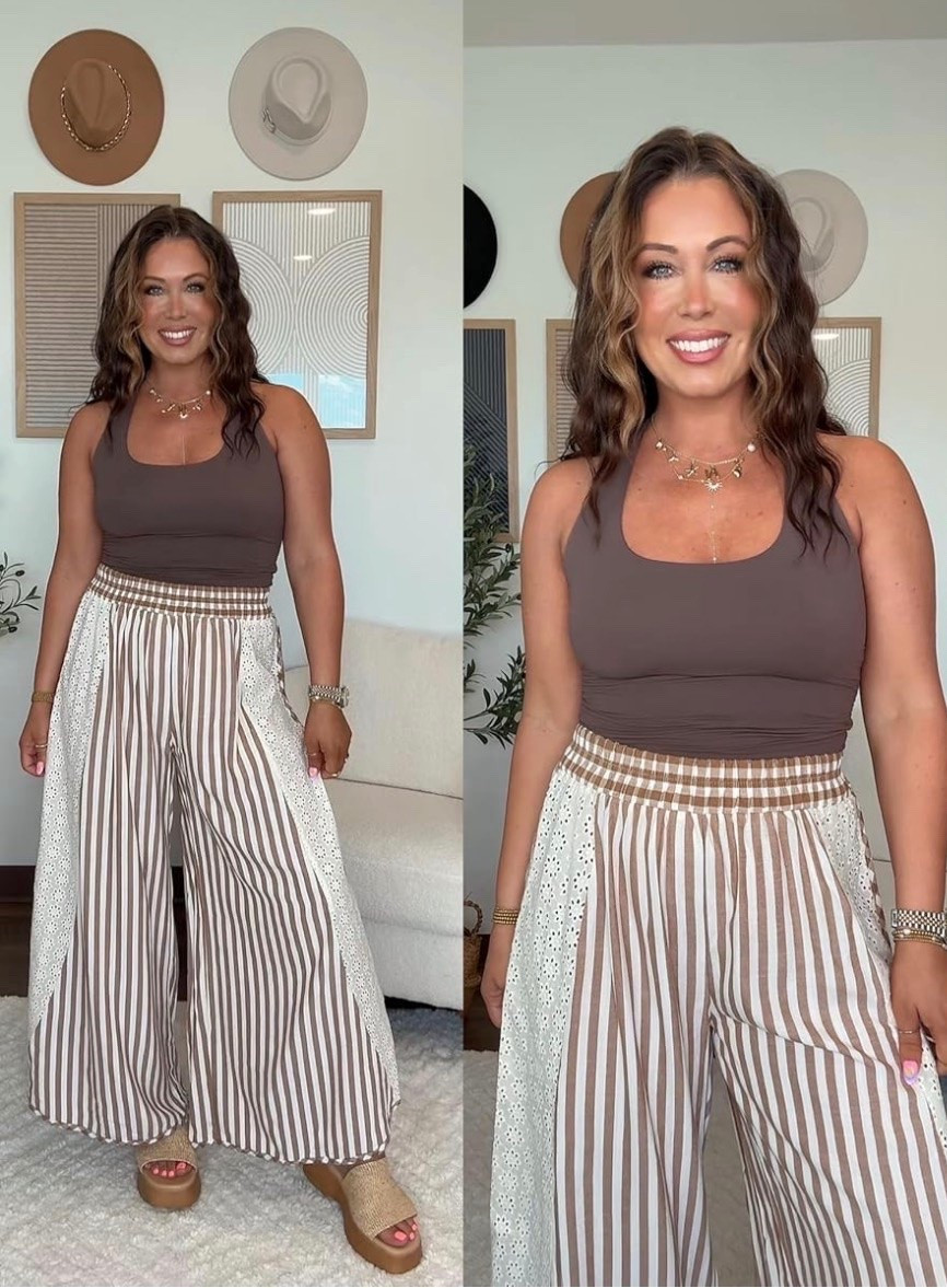 Obsessed with this effortless, laid-back look 🤎✨ A brown halter top paired with flowy baggy wide-leg striped pants is the perfect mix of chic + relaxed. It’s giving easy summer days, coffee runs, and vacation energy all in one ☀️ Linked everything below!


#LTKStyle #LTKFinds #OOTD #SummerOutfits #EffortlessStyle #CasualChic #WideLegPants #NeutralAesthetic #VacationStyle #EverydayFashion #StreetStyle #FashionInspo #LTKUnder50 #StyleOnTheGo

#LTKmomlife #LTKootd #LTKdayinmylife