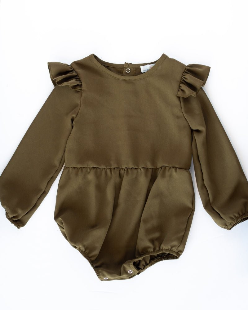Rhodes Bubble Shorty Romper - Fairytale Green | Bailey's Blossoms