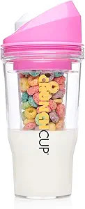 CRUNCHCUP A Portable Cereal Cup - No Spoon. No Bowl. It's Cereal On The Go, XL Pink | Amazon (US)