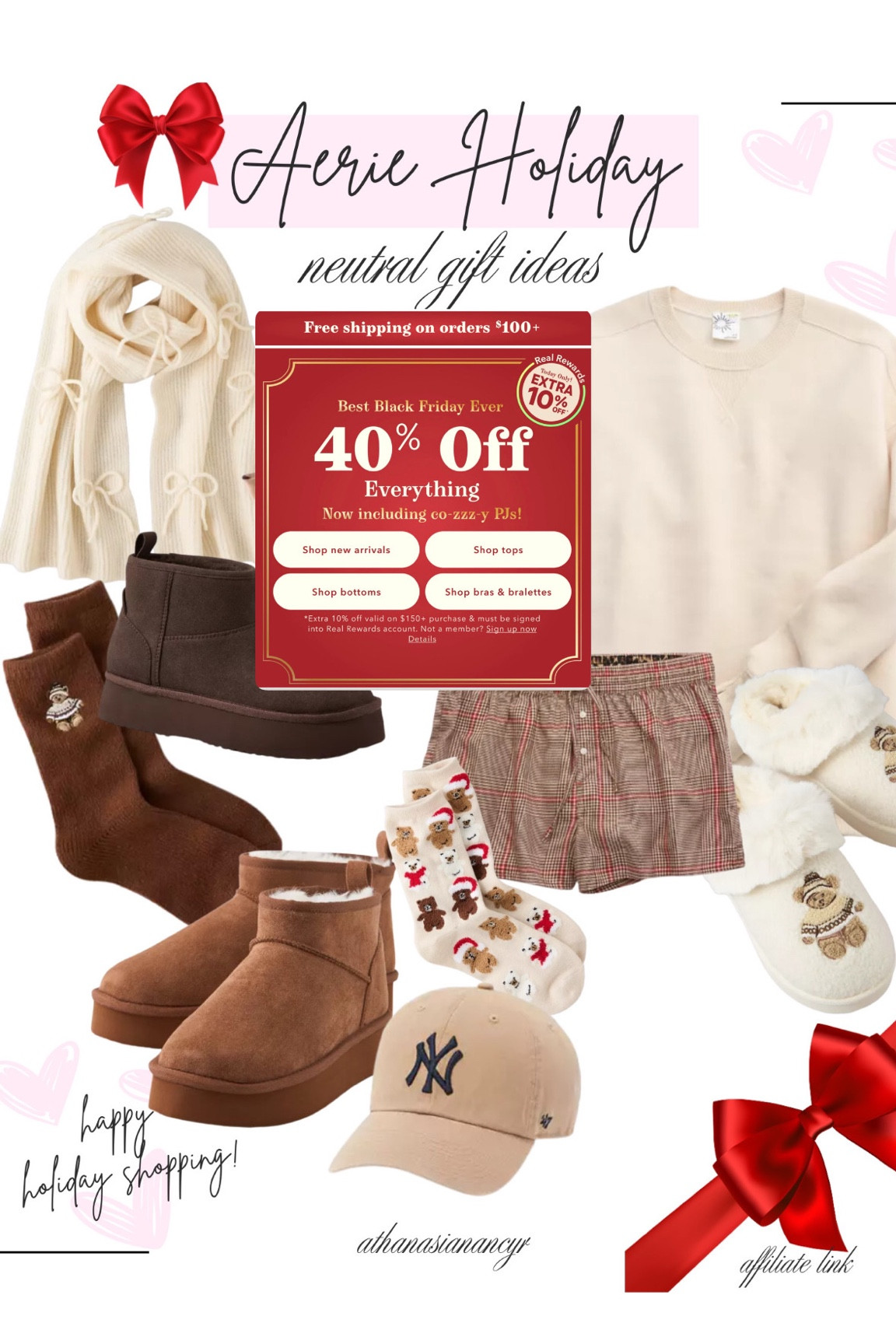 Aerie 40% sale 


#LTKCyberWeek #LTKHoliday #LTKGiftGuide