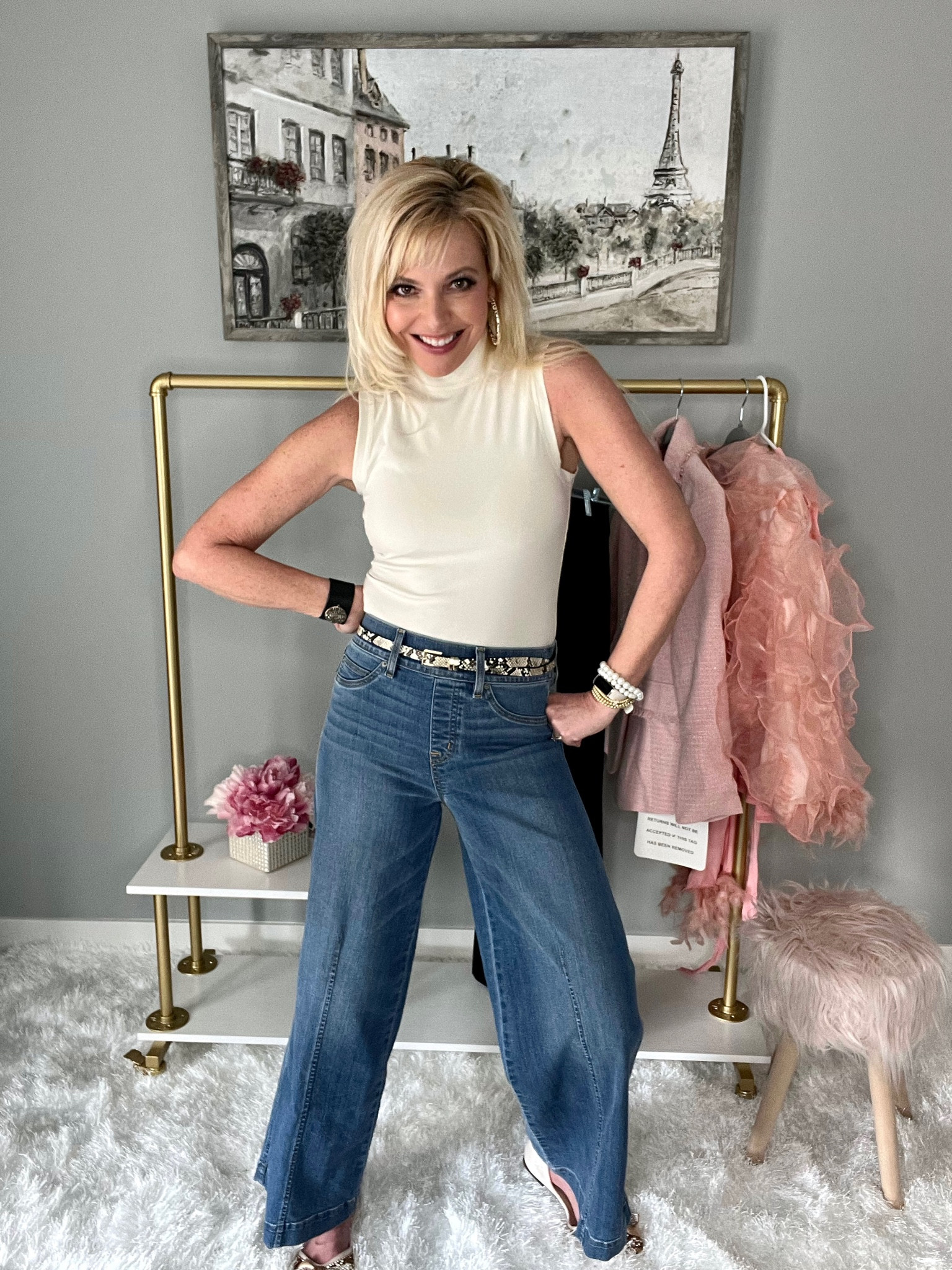 Spanx new wide leg jeans and bodysuit in new colors #spanx #denim #jeans use code: CLOUDNINEXSPANX 

#LTKFind #LTKstyletip