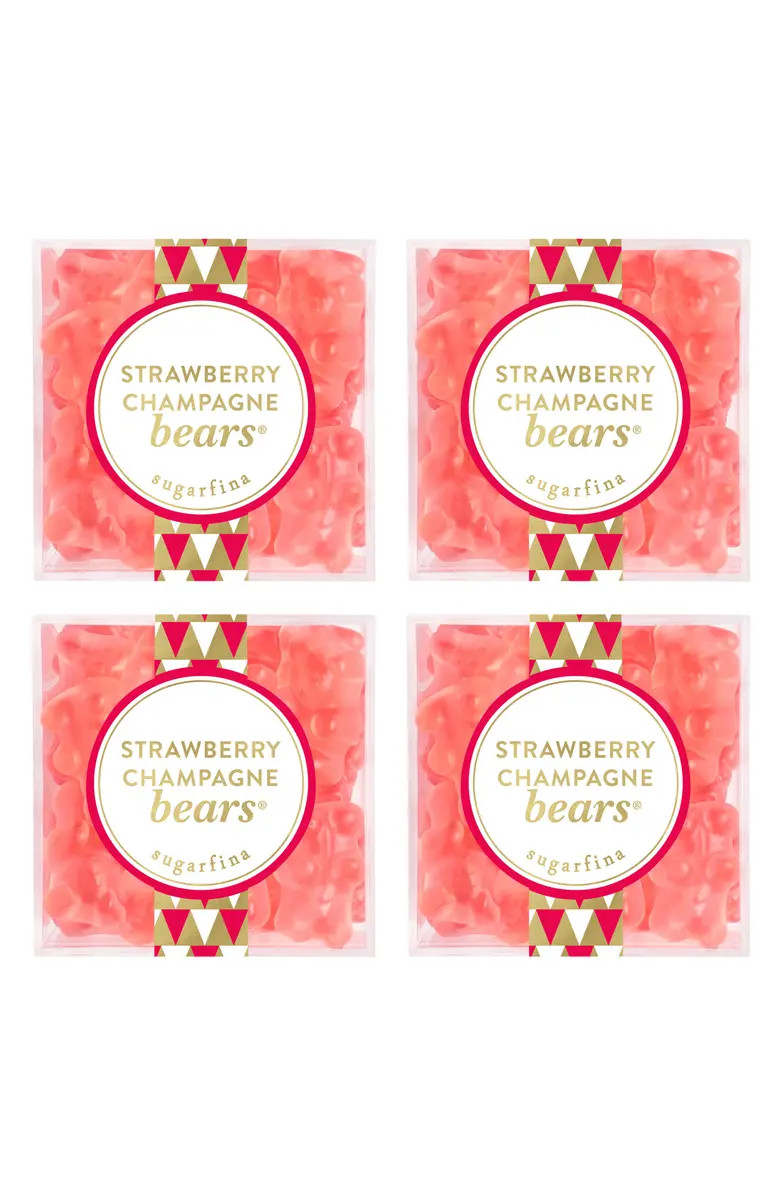 sugarfina Strawberry Champagne Bears Set of 4 Candy Cubes | Nordstrom | Nordstrom