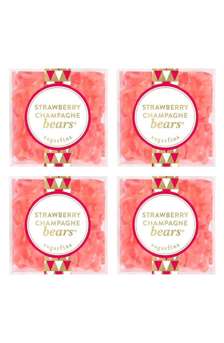 sugarfina Strawberry Champagne Bears Set of 4 Candy Cubes | Nordstrom | Nordstrom