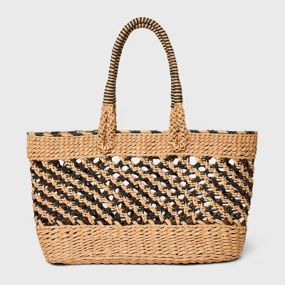 Large Straw Tote Handbag - A New Day™ | Target