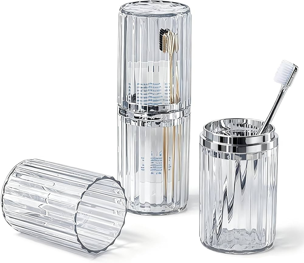 Toothbrush Travel Case Portable Travel Toothbrush Holder, Large Travel Toothbrush Cup, Travel Too... | Amazon (US)