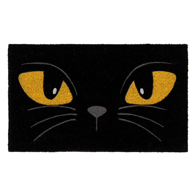 Tricky Treats Cat Face Coir Mat, 18x30 | At Home