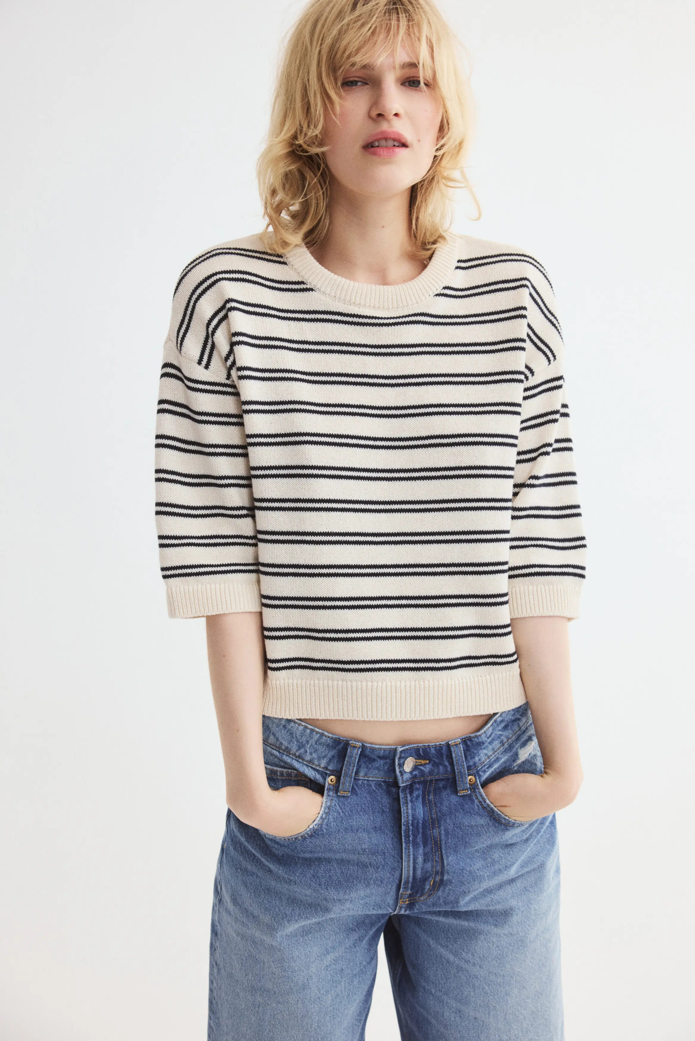 H&M Knitted T-shirt (Women) | Nordstrom | Nordstrom