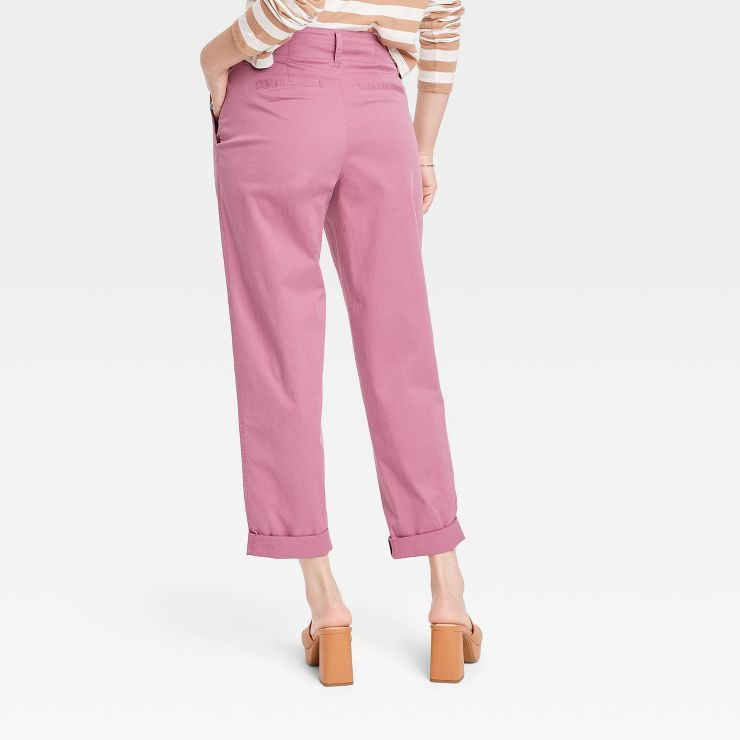 Women's High-Rise Pleat Front Tapered Chino Pants - A New Day™ | Target