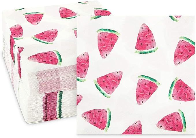 Watermelon Party Cocktail Napkins (5 In, 100 Pack) | Amazon (US)