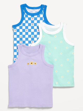 Printed Fitted Tank Top 3-Pack for Girls | Old Navy (US)