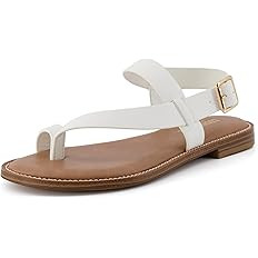 CUSHIONAIRE Women's Lennox toe loop sandal +Memory Foam, Wide Widths Available | Amazon (US)
