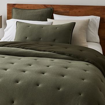 Cotton Cloud Jersey Framed Quilt & Shams | West Elm (US)