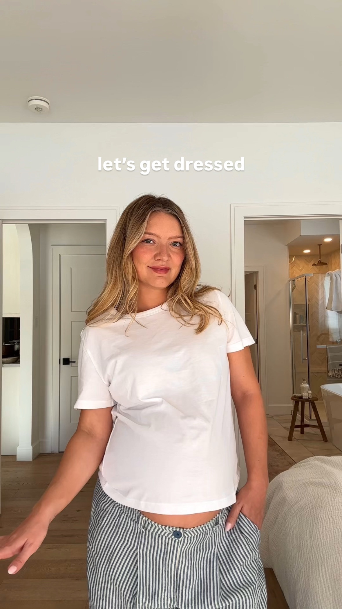 third trimester mamas, if you’re looking for some easy comfortable spring inspo, I got you! for sizing I’m wearing size medium in tee, size medium short in pants (I’m 5’4”) 

#LTKstyletip #LTKspring #LTKmaternity
