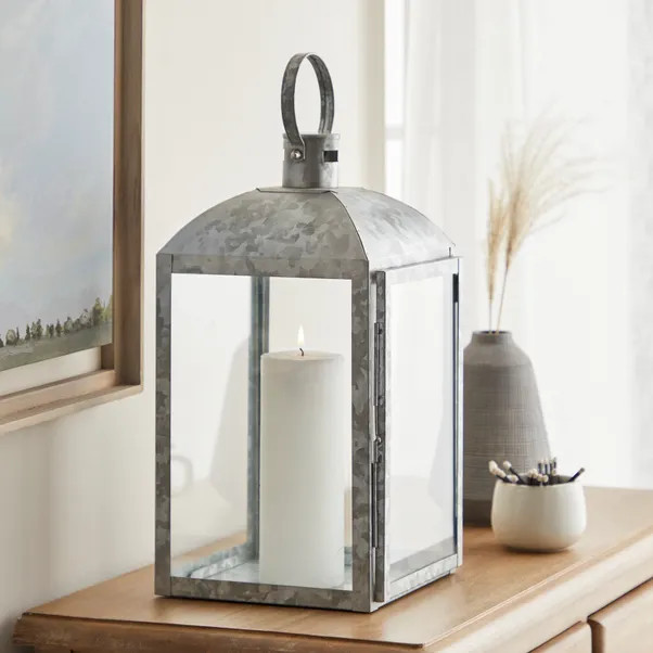 Coastal Galvanised Iron Lantern 36cm | Dunelm (migrated)