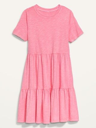 Short-Sleeve Tiered Mini Swing Dress for Women | Old Navy (US)