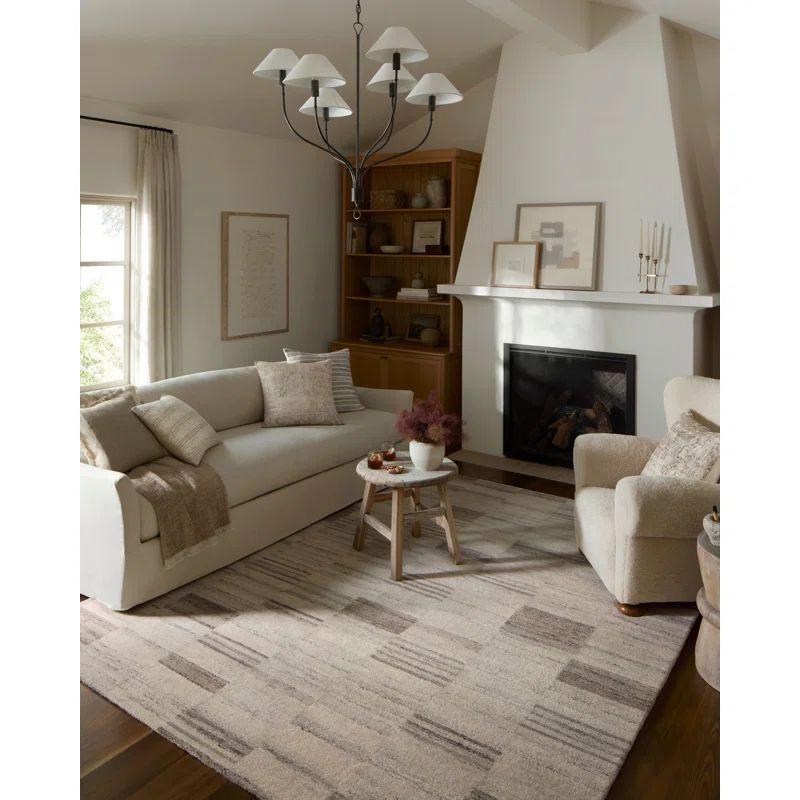 Amber Lewis x Loloi Rocky Ivory / Dove Area Rug | Wayfair North America