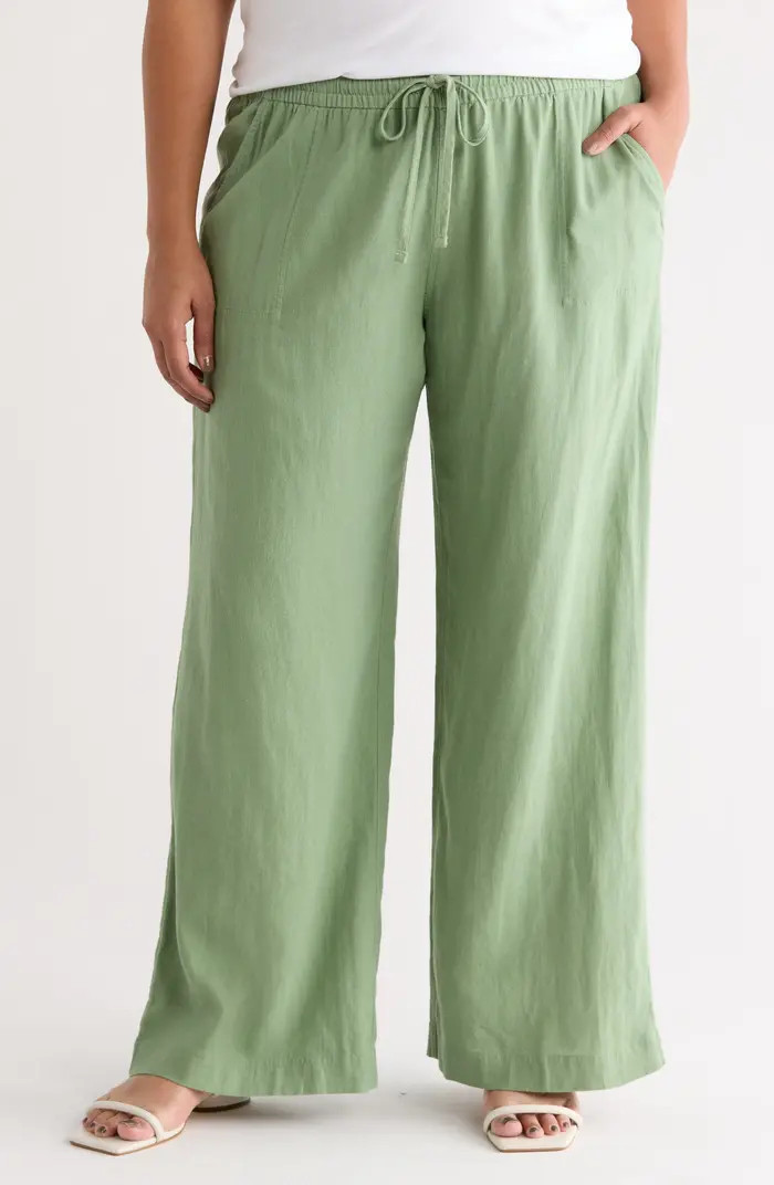 Linen Blend Drawstring Pants | Nordstrom Rack