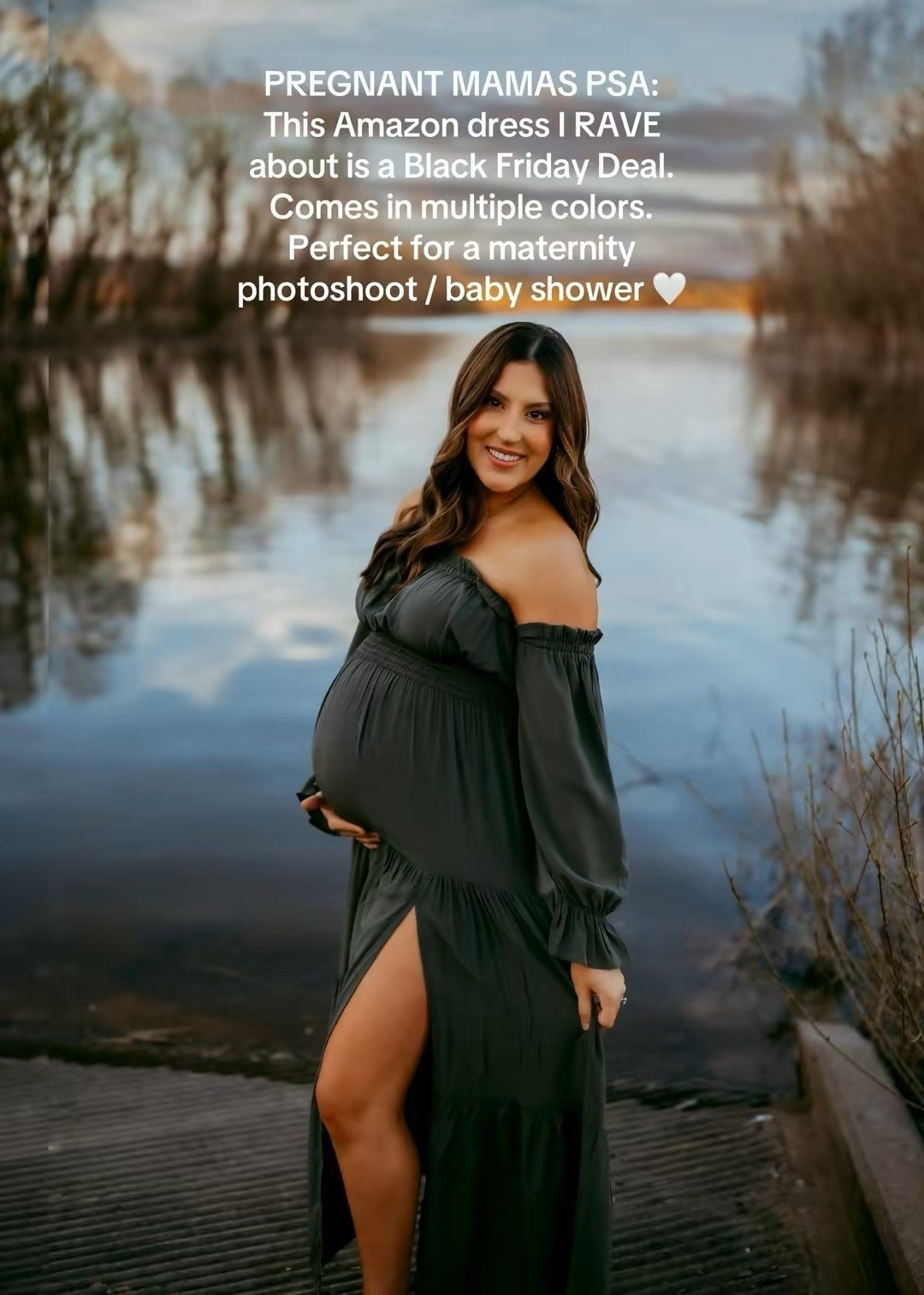 The perfect Amazon dress for a maternity photoshoot!