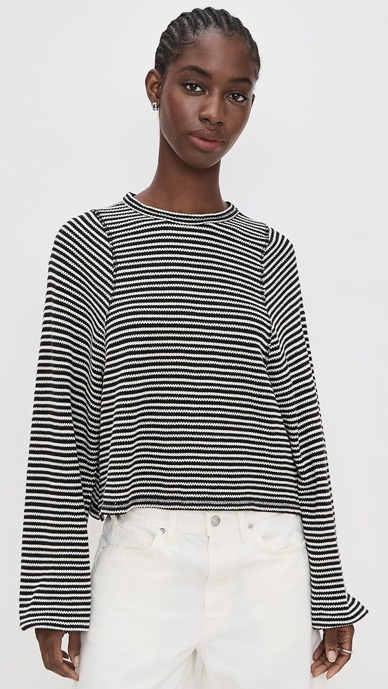 Striped Curved Long-Sleeve Tee | Shopbop