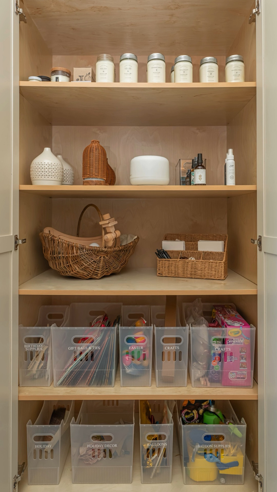 Craft closets are gorgeous, too! Multi-Purpose Bins are the MVP of this Cedar & Oak space  

#LTKKids #LTKFindsUnder50 #LTKHome
