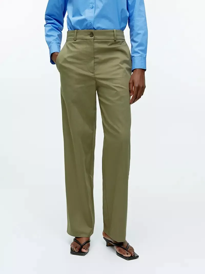 Cotton Twill Trousers - Dark Blue - ARKET