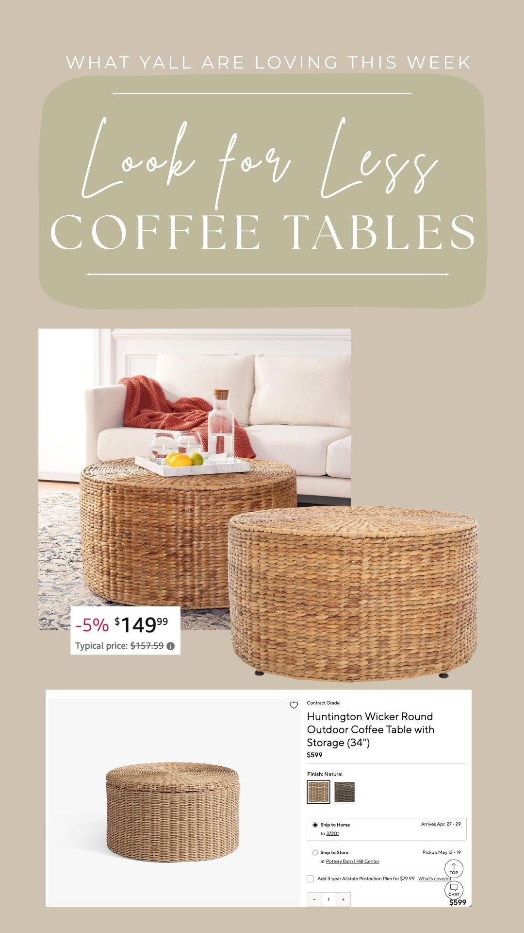 Look for less rattan coffee table! So fun and fresh for summer. Love that this is a neutral and can go with anything!




look for less, home finds, furniture, coffee table, ottoman, amazon 

#LTKOver40 #LTKHome #LTKdayinmylife