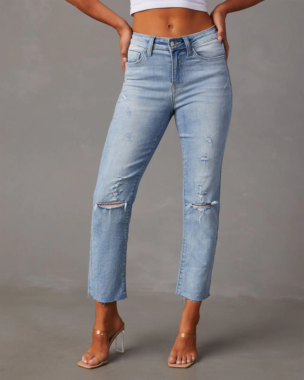 Mcguire High Rise Distressed Denim | VICI