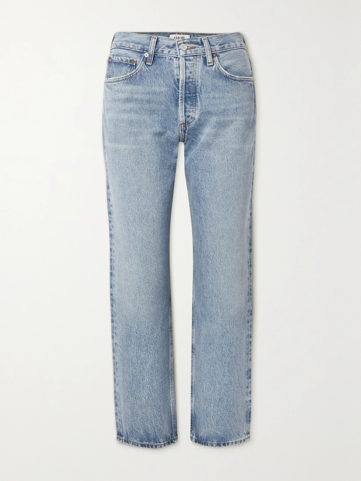 AGOLDE - Wyman Low-rise Organic Straight-leg Jeans - Blue | NET-A-PORTER (US)