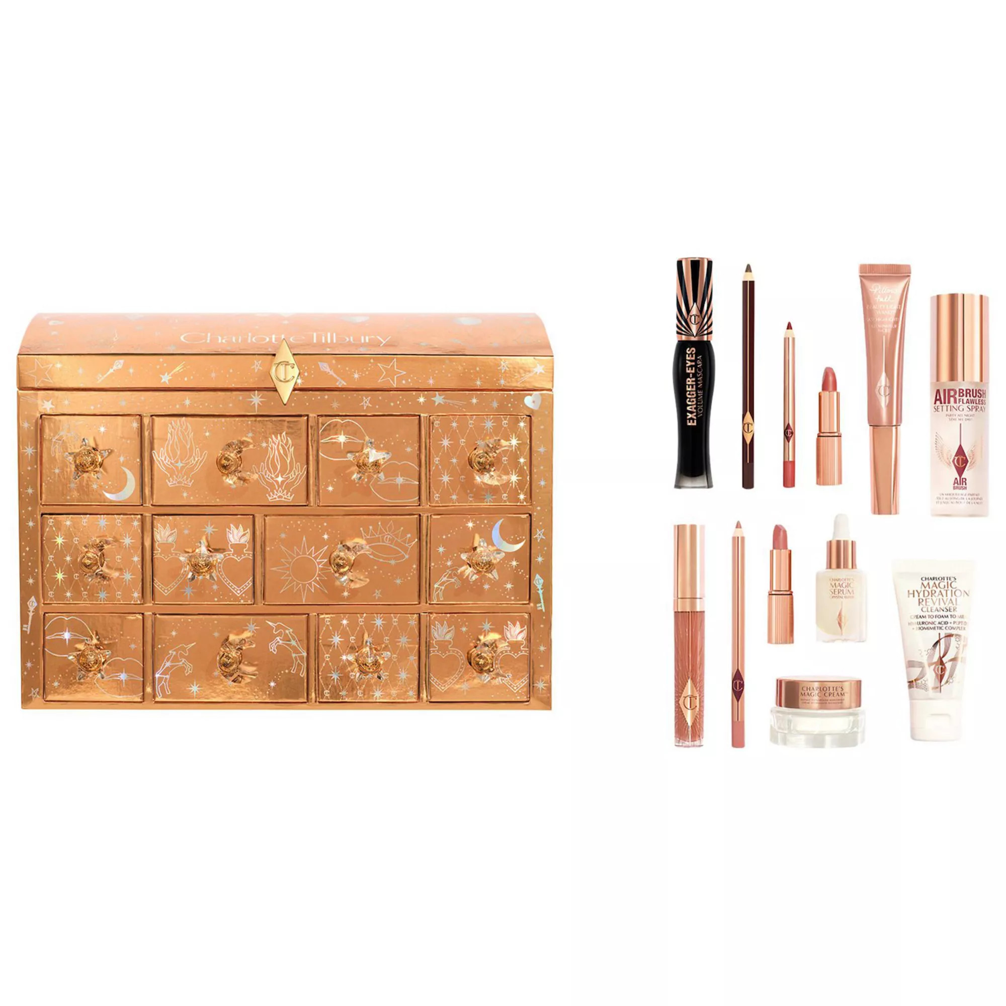 Charlotte Tilbury Charlotte's Beauty Treasure Chest Makeup and Skincare Advent Calendar | Kohl's