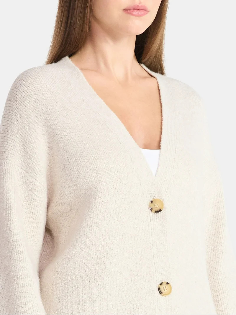 No Boundaries Button-Front Grandpa Cardigan, Women's - Walmart.com | Walmart (US)