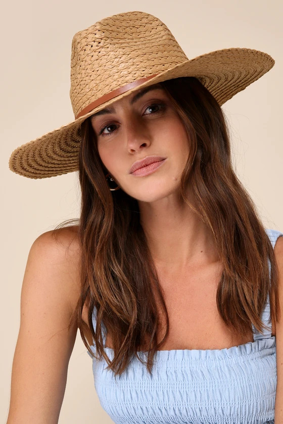 Sunny Views Tan Woven Straw Sun Hat | Lulus