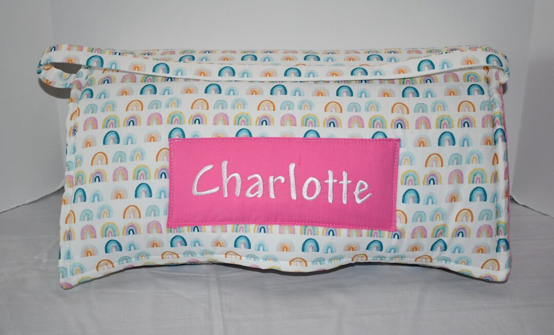 Watercolor Rainbow Kids Nap Mat With Pink Minky Dot Blanket, Personalize Preschool Kinder Toddler... | Etsy (US)