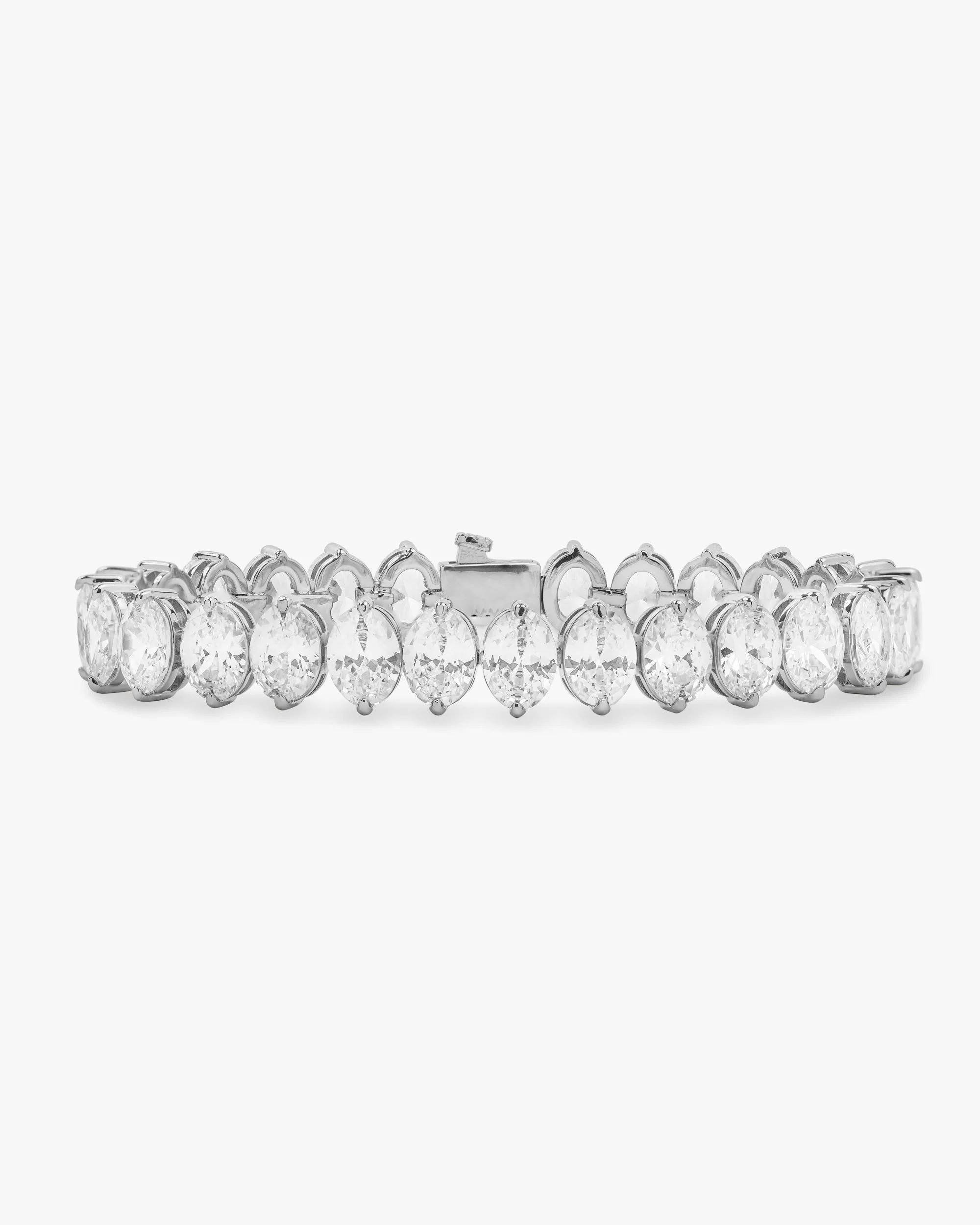Hello Gorgeous Tennis Bracelet - Silver|White Diamondettes | Melinda Maria